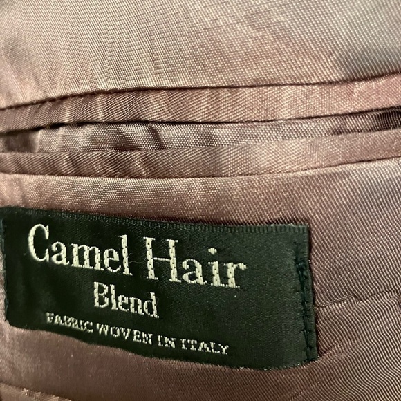 Chereskin Camel Hair Blend Blazer Gray Checkered Sports Coat Jacket Mens 42R - Picture 6 of 9